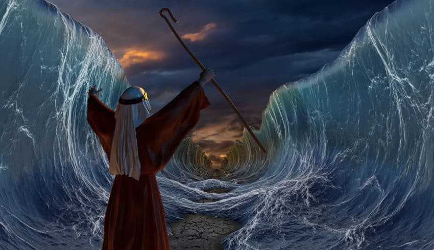 Moise imparte in doua Marea Rosie